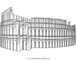 Malvorlage Antikes Rom Koloseum 4