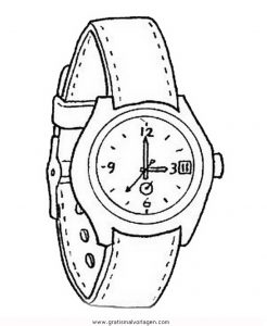 Malvorlage Kleidung armbanduhr 1
