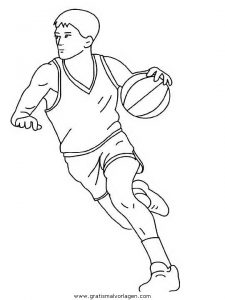 Malvorlage Basketball Basketballer 10