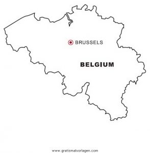 Malvorlage Landkarten Landkarte Belgien