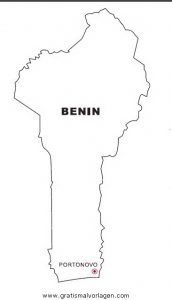 Malvorlage Landkarten Landkarte Benin