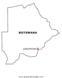 Malvorlage Landkarten Landkarte Botswana
