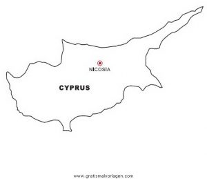 Malvorlage Landkarten Landkarte Zypern