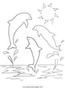 Malvorlage Delfine delphine 14