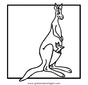 Malvorlage Kängurus kangurus 58