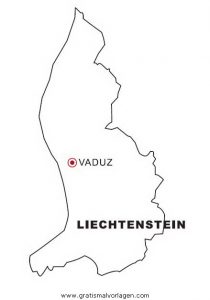 Malvorlage Landkarten Landkarte Liechtenstein