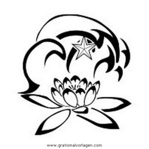 Malvorlage Blumen lotus 5