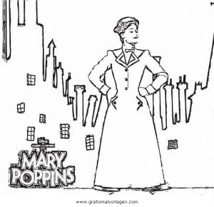 Malvorlage Beliebt05 mary poppins 01