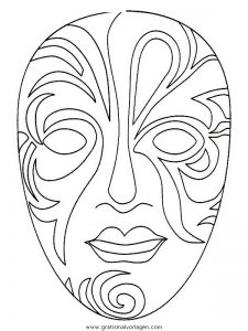 Malvorlage Masken masken 33