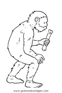 Malvorlage Personen neandertaler 6