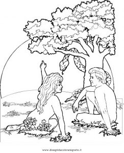 Malvorlage Adam & Eva paradies 3