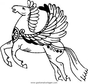Malvorlage Pegasus pegasus 02