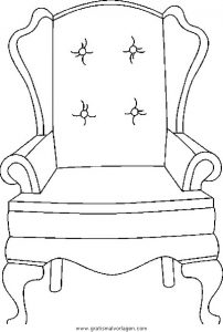 Malvorlage Möbel Sessel 03