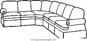 Malvorlage Möbel Sessel 92