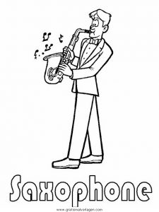 Malvorlage Musik Saxophon