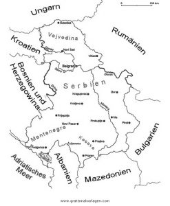 Malvorlage Landkarten serbien