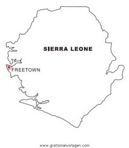 Malvorlage Landkarten Landkarte Sierra Leone