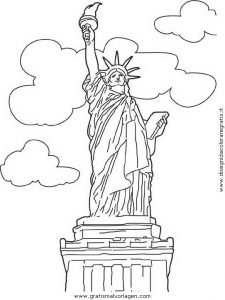 Malvorlage Weltwunder Freiheitsstatue 2 (Statue of Liberty)