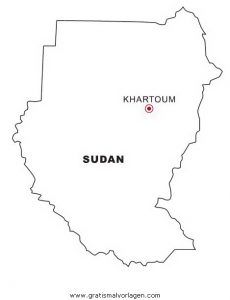 Malvorlage Landkarten Landkarte Sudan