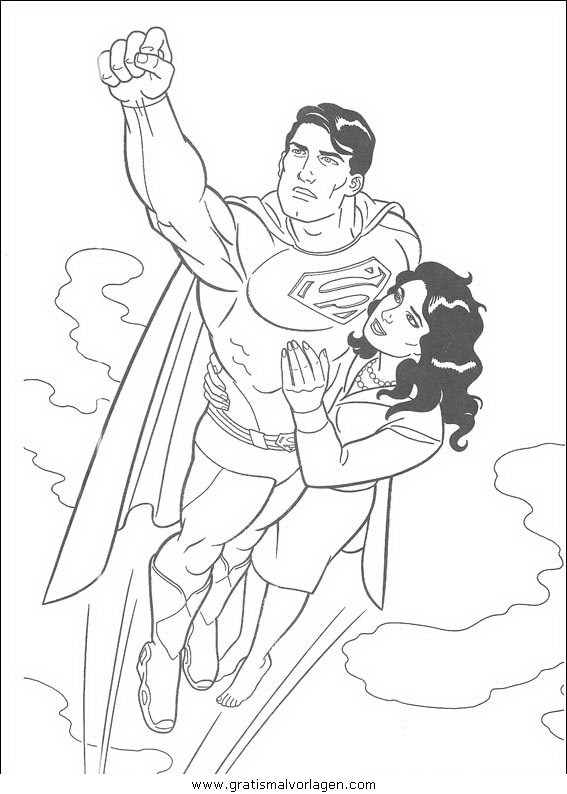 superman 25 gratis malvorlage in comic  trickfilmfiguren