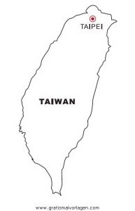 Malvorlage Landkarten Landkarte Taiwan