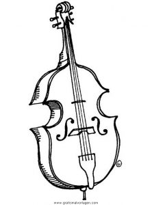 Malvorlage Musik violoncello