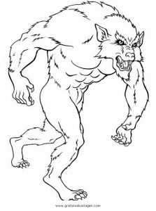Malvorlage Monster werwolf 5