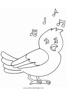 Malvorlage Vögel bird-song
