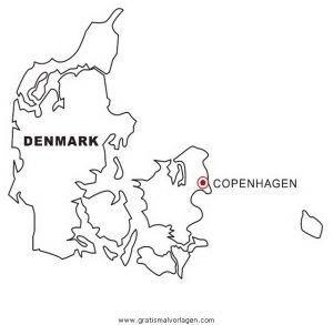 Malvorlage Landkarten Dänemark