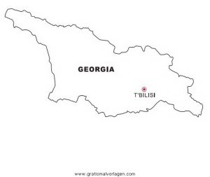 Malvorlage Landkarten Georgien