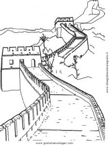 Malvorlage Weltwunder Chinesische Mauer
