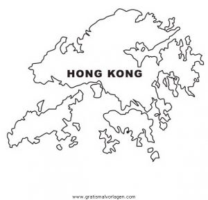 Malvorlage Landkarten hong kong