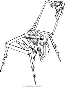 Malvorlage Möbel Stuhl 3