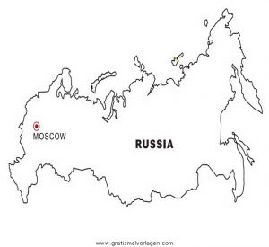 Malvorlage Landkarten Russland