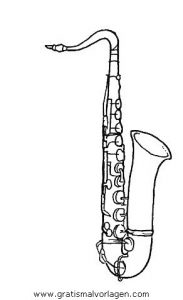 Malvorlage Musik Saxophon
