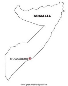 Malvorlage Landkarten somalia