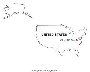 Malvorlage Landkarten Amerika