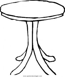 Malvorlage Möbel Tisch 6