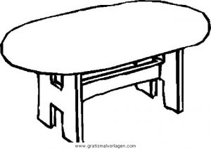Malvorlage Möbel Tisch 8