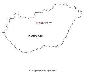 Malvorlage Landkarten Hungary